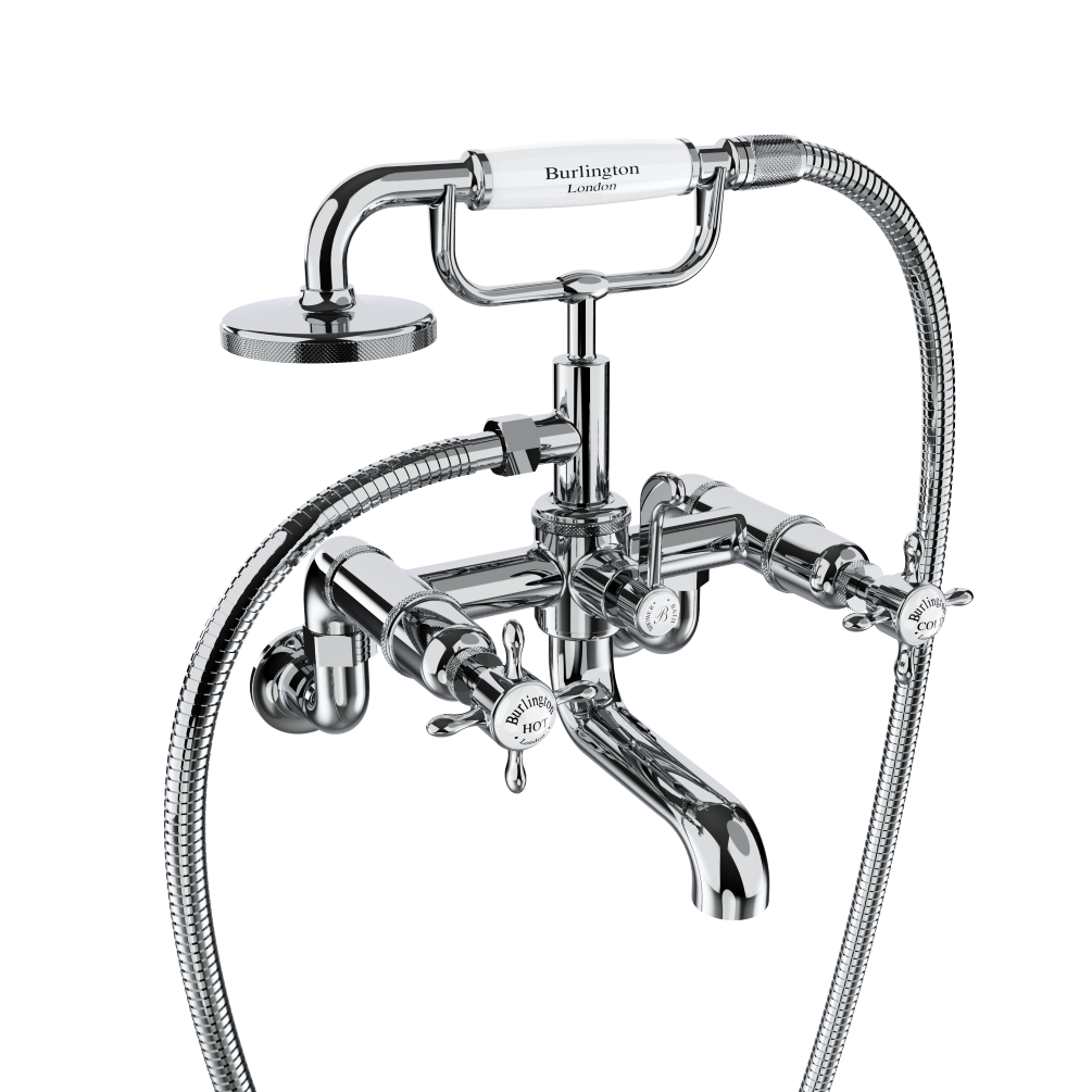 Cut out image of Burlington Guild Wall Mounted Chrome Bath Shower Mixer